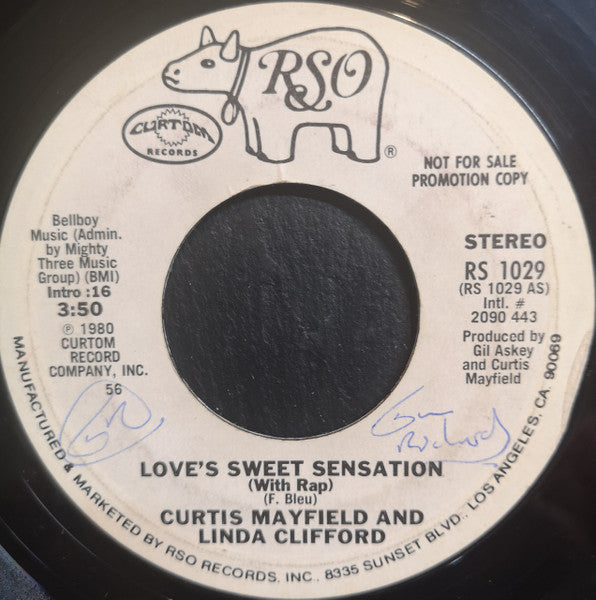 Curtis Mayfield & Linda Clifford – Love's Sweet Sensation (Promo) 7"