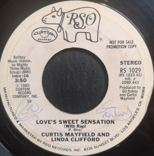Curtis Mayfield & Linda Clifford – Love's Sweet Sensation (Promo) 7"