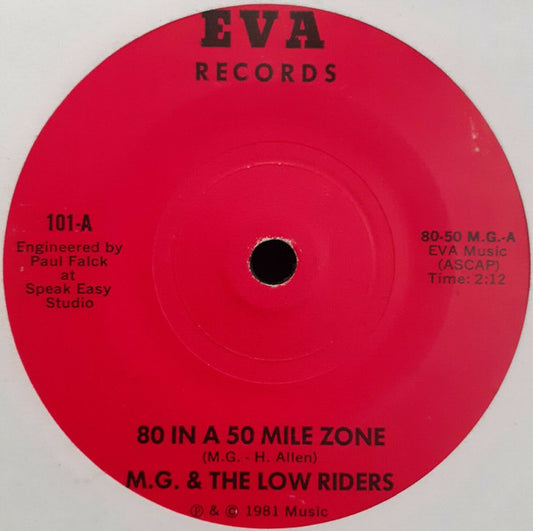 M.G. & The Low Riders - 80 In A 50 Mile Zone 7"