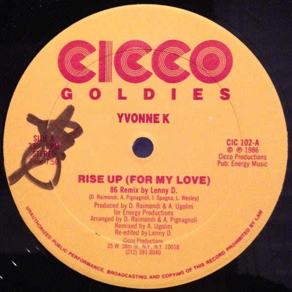 Yvonne K – Rise Up (For My Love) 12"