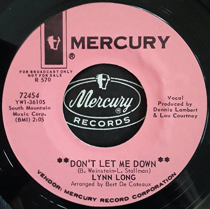 Lynn Long - Don't Let Me Down 7"