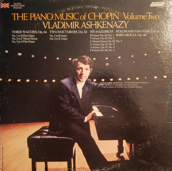 Chopin / Vladimir Ashkenazy - The Piano Music of Chopin Volume Two LP