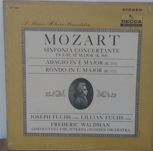 Mozart - Sinfonia Concertante In E-Flat Major (K. 364) / Adagio In E Major (K. 261) / Rondo In C Major (K. 373)LP