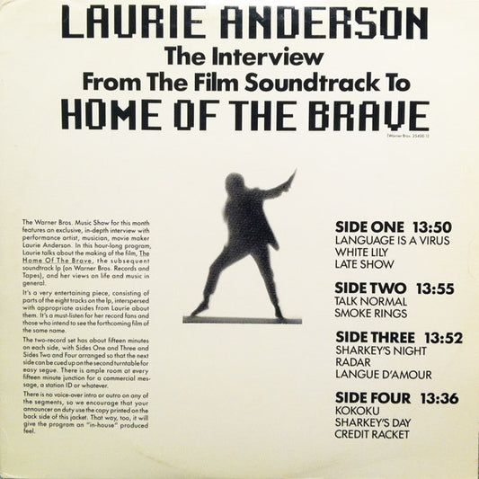 Laurie Anderson – The Interview From The Film Soundtrack To Home Of The Brave (Promo, Transcription) 2LP