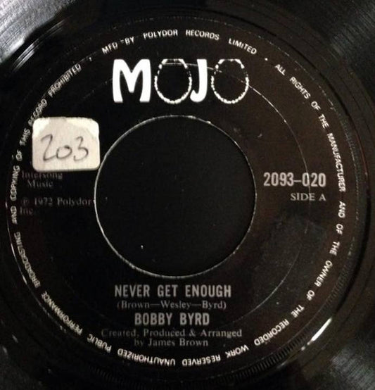 Bobby Byrd – Never Get Enough / My Concerto 7"