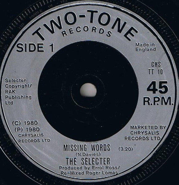 The Selecter – Missing Words 7"