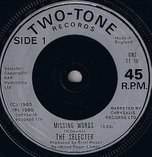 The Selecter – Missing Words 7"