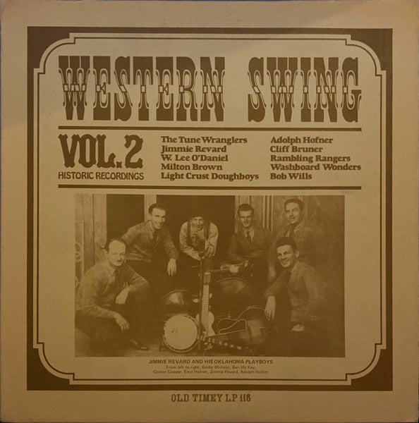 Various Artists - Western Swing Vol. 2 (Historic Recordings) LP