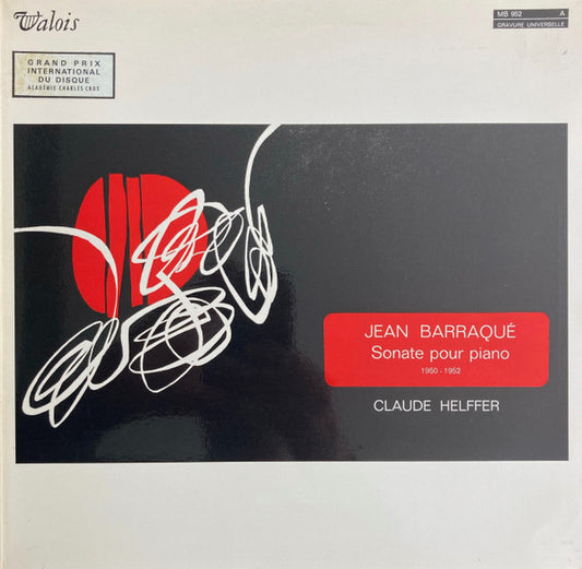 Jean Barraqué / Claude Helffer - Sonate Pour Piano LP