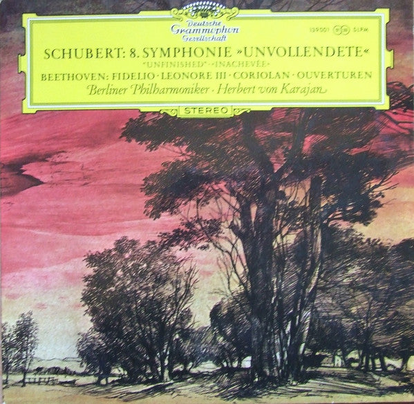 Schubert / Beethoven: Berliner Philharmonic · Herbert von Karajan – Symphonie N. 8 "Unfinished" (German Pressing) LP
