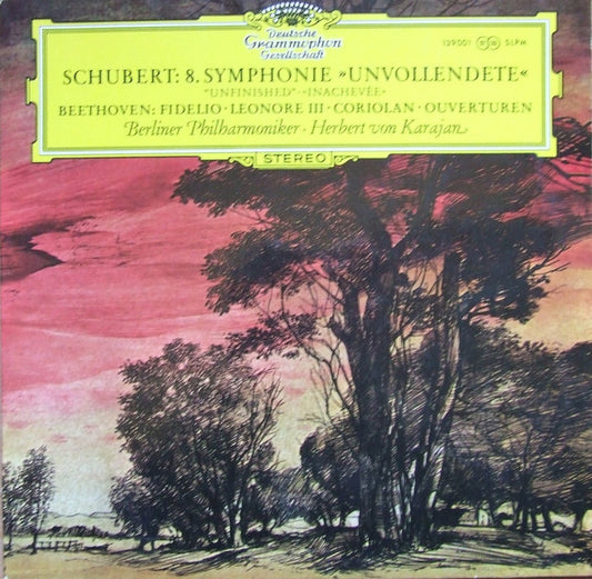Schubert / Beethoven: Berliner Philharmonic · Herbert von Karajan – Symphonie N. 8 "Unfinished" (German Pressing) LP