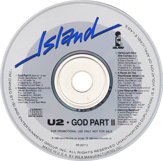 U2 - God Part II (remix) CD