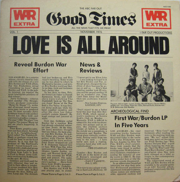 War - Love Is All Around LP