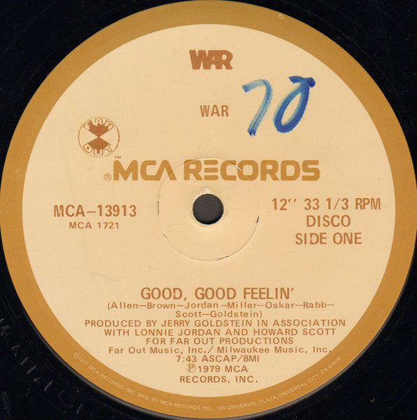 War – Good, Good Feelin' / Galaxy 12"