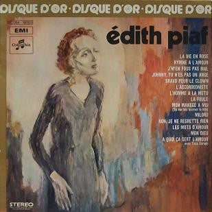 Edith Piaf – Le Disque D'Or D'Edith Piaf LP