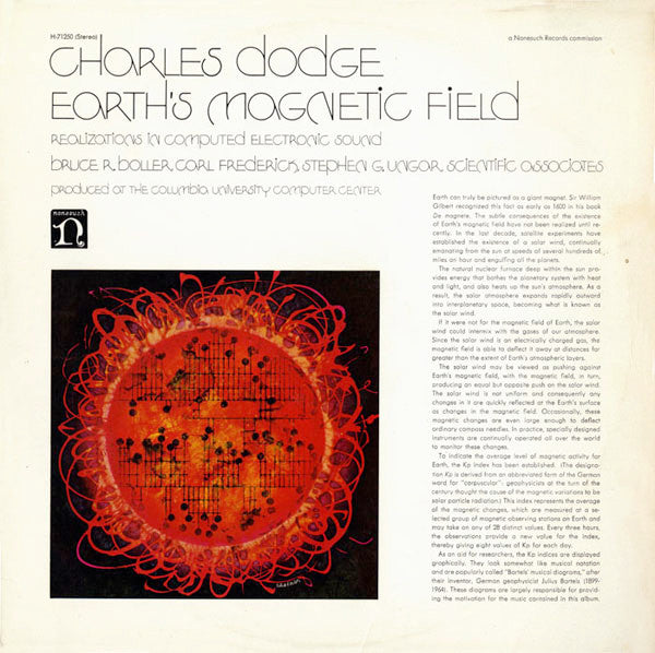 Charles Dodge - Earth's Magnetic Field LP