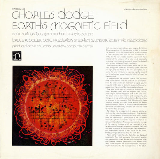 Charles Dodge - Earth's Magnetic Field LP