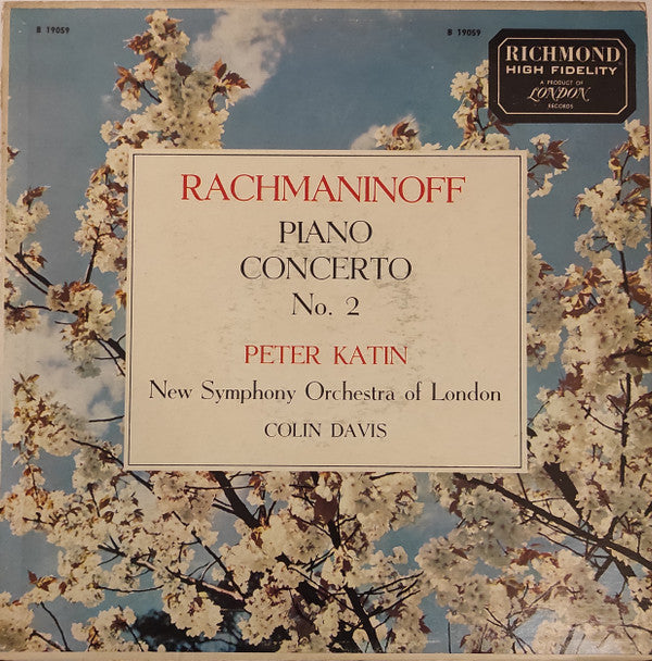 Rachmaninoff /  Peter Katin / New Symphony Orchestra Of London / Colin Davis – Piano Concerto No. 2 LP