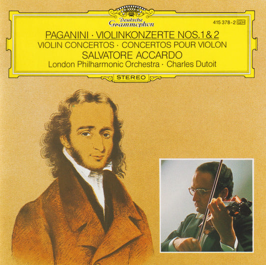 Paganini - Salvatore Accardo, London Philharmonic Orchestra, Charles Dutoit – Violinkonzerte Nos. 1 & 2 CD