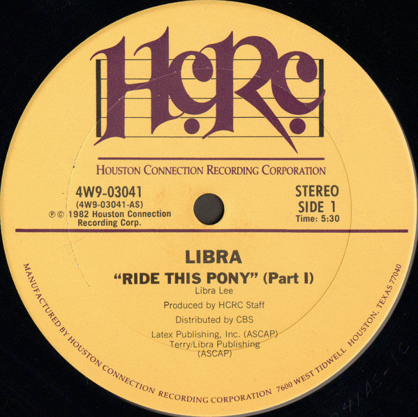 Libra – Ride This Pony 12"