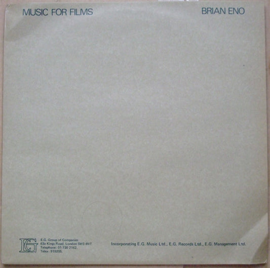 Brian Eno – Music For Films LP