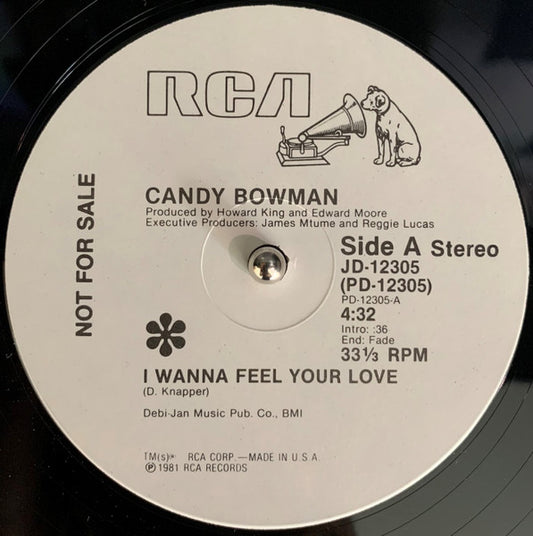 Candy Bowman – I Wanna Feel Your Love (Promo) 12"