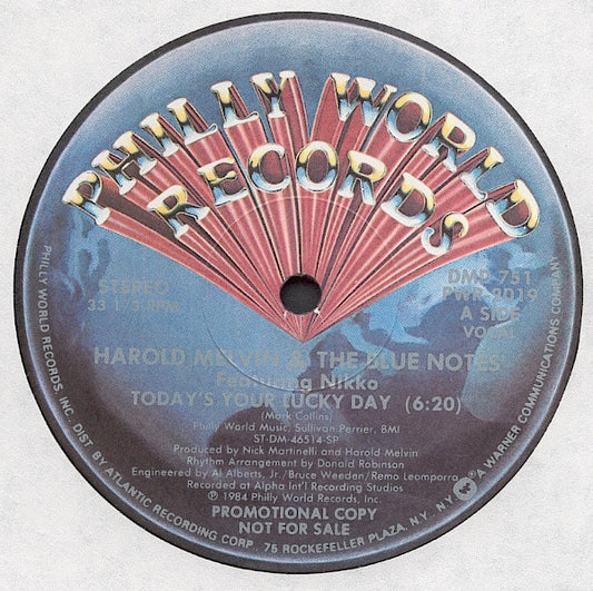 Harold Melvin & The Blue Notes Ft. Nikko - Today's Your Lucky Day 12"