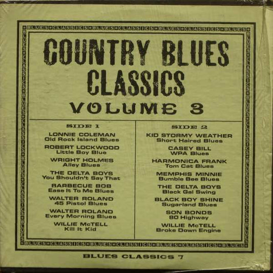 Various - Country Blues Classics Vol. 3 LP