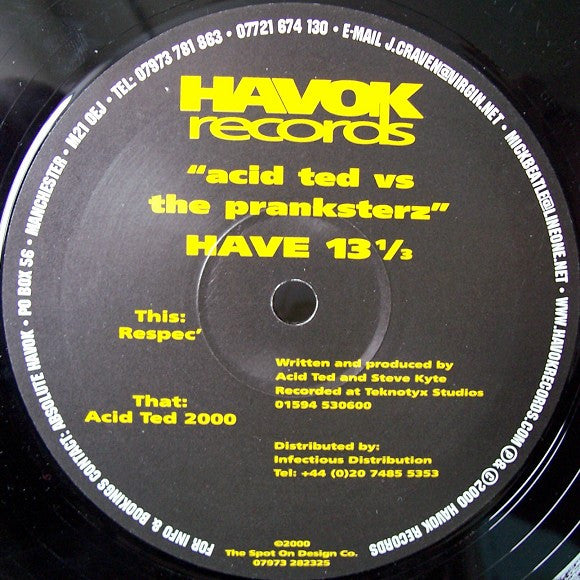 Acid Ted vs The Pranksterz – Respec' 12"