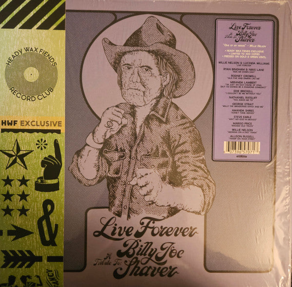 Various – Live Forever (A Tribute To: Billy Joe Shaver) (Green & Gold) LP
