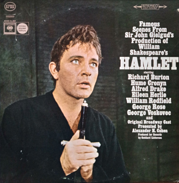 Richard Burton, Broadway Cast – Famous Scenes From Sir John Gielgud's Production Of William Shakespeare's Hamlet LP