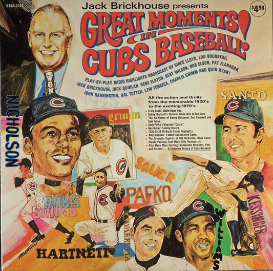 Jack Brickhouse - Great Moments In Cubs Baseball LP