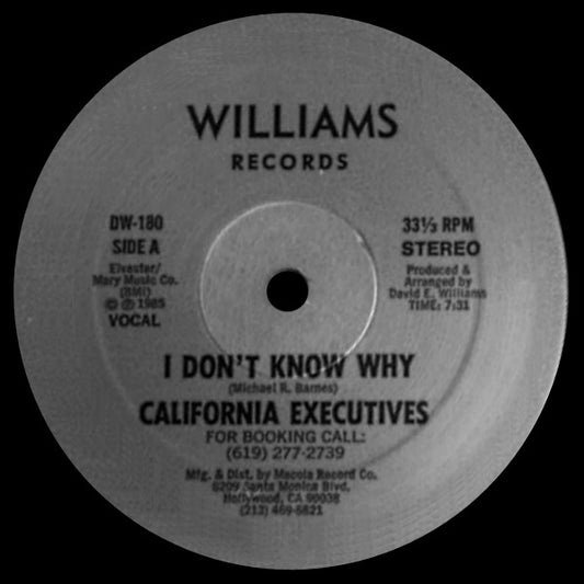 California Executives – I Don't Know Why 12"