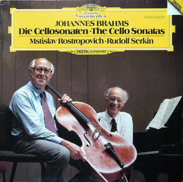 Johannes Brahms / Mstislav Rostropovich, Rudolf Serkin – Die Cellosonaten • The Cello Sonatas LP