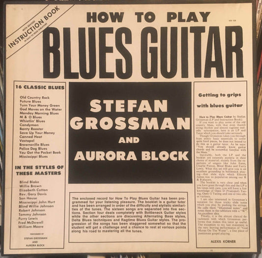 Stefan Grossman And Aurora Block – How To Play Blues Guitar LP