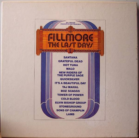 Various Artists - Fillmore: The Last Days 3LP