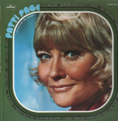 Patti Page – I'd Rather Be Sorry LP