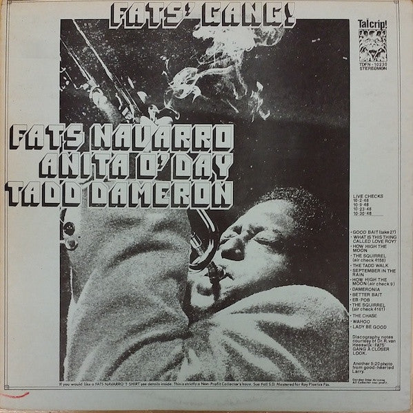 Fats Navarro, Anita O'Day, Tadd Dameron – Fats' Gang LP