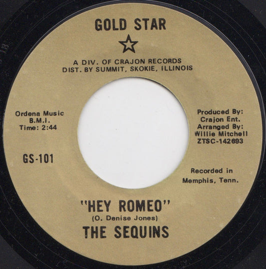 The Sequins – Hey Romeo / I've Got To Overcome 7"