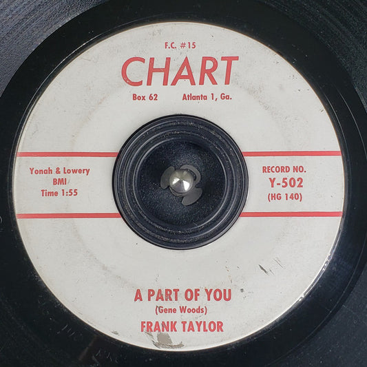 Frank Taylor - A Part Of You / Bubbles In The Glass 7"
