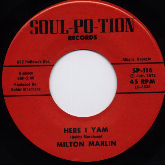 Milton Marlin – How Can You Mend A Broken Heart / Here I Yam 7"