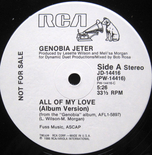 Genobia Jeter – All Of My Love 12"