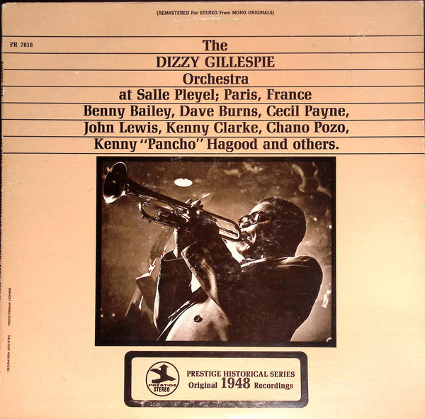 Dizzy Gillespie - The Dizzy Gillespie Orchestra At Pleyel; Paris, France LP