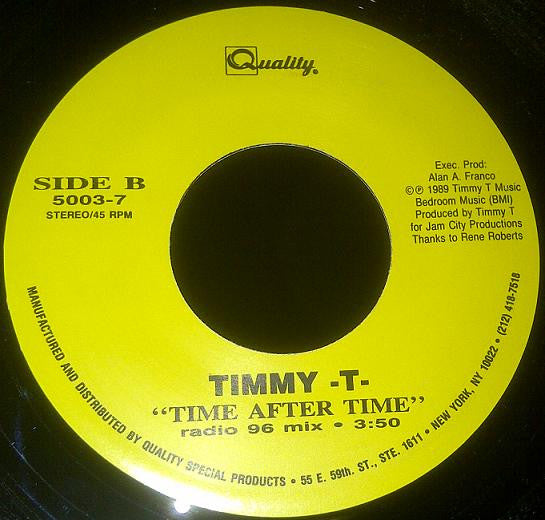 Timmy -T- – Time After Time 7"