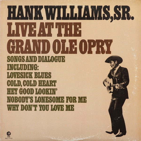 Hank Williams – Live At The Grand Ole Opry LP