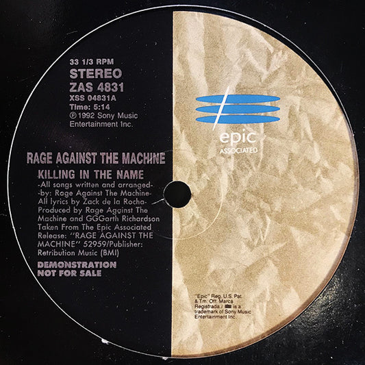 Rage Against The Machine – Killing In The Name 12"