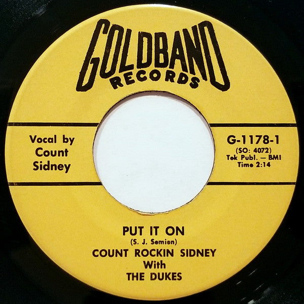 Count Rockin Sidney With The Dukes - Put It On / Trust 7"