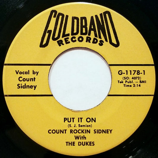 Count Rockin Sidney With The Dukes - Put It On / Trust 7"