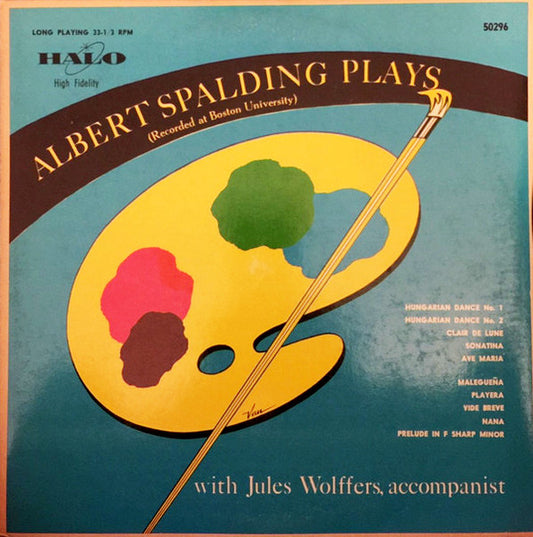 Albert Spalding, Jules Wolffers – Albert Spalding Plays (Black Label) LP