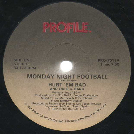 Hurt 'em Bad And The S.C. Band - Monday Night Football 12"